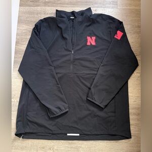 Adidas Nebraska Cornhuskers Black Windbreaker